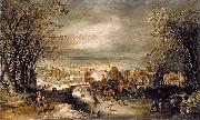 Joos de Momper Winter Landscape with The Flight into Egypt oil painting reproduction